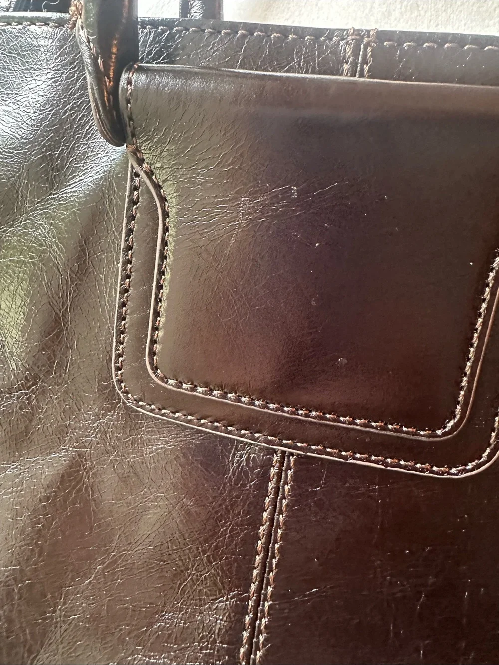 HOBO Black Leather Tote with Double Handles